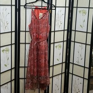 NWT Lucky Brand Paisley Patterned High Low Sundress Sz. L